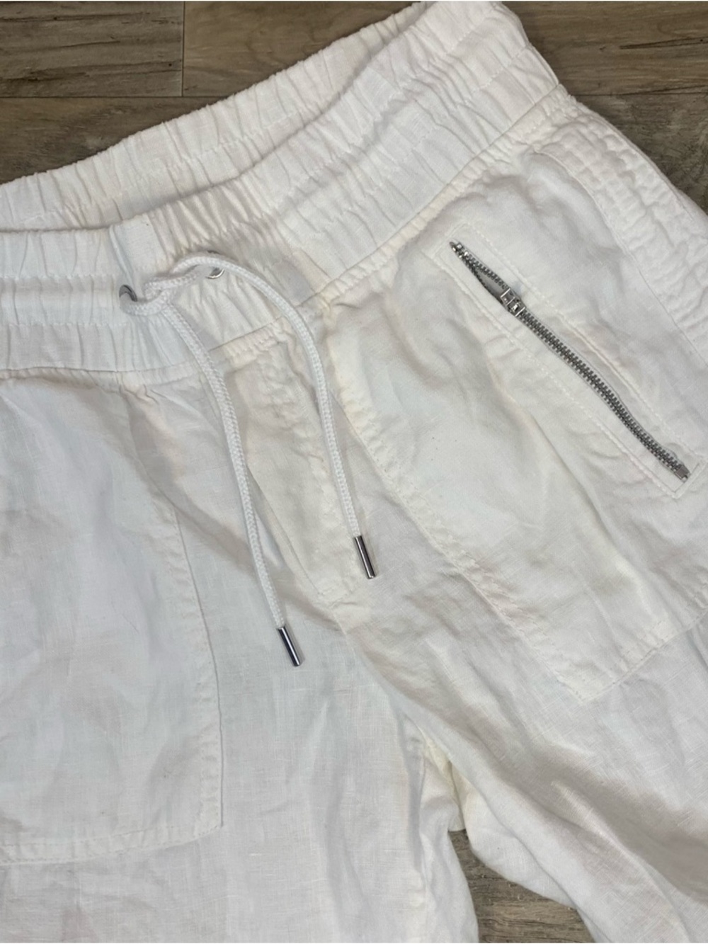 Athleta Cabo Linen White Joggers Pants - Picture 8 of 10